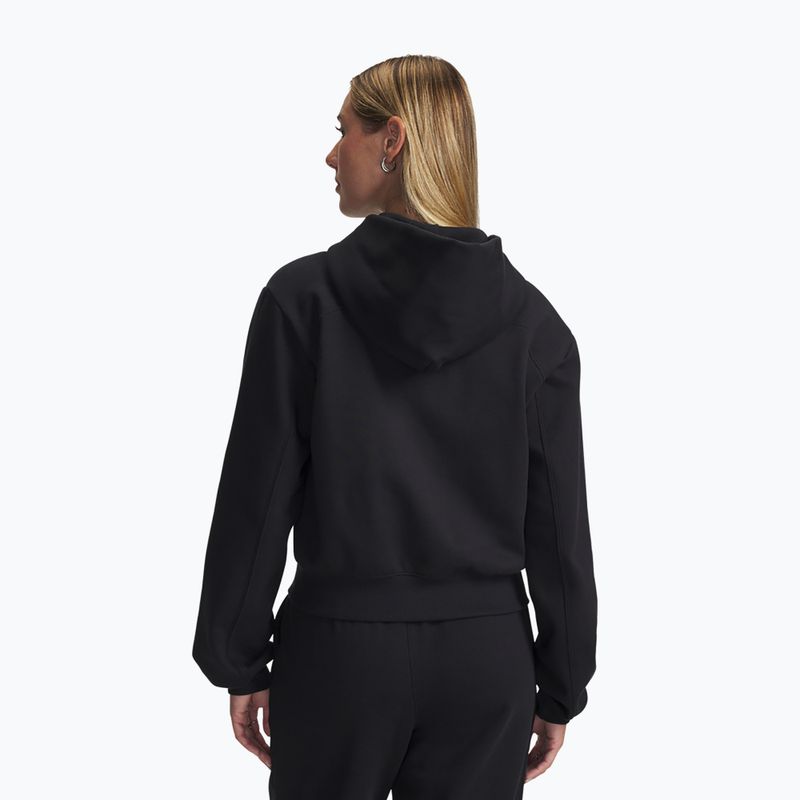 Női edzőpulóver Under Armour Icon Vida Fleece FZ black/black 2