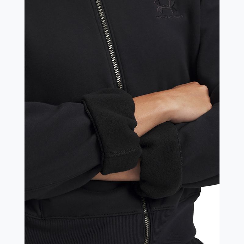 Női edzőpulóver Under Armour Icon Vida Fleece FZ black/black 3
