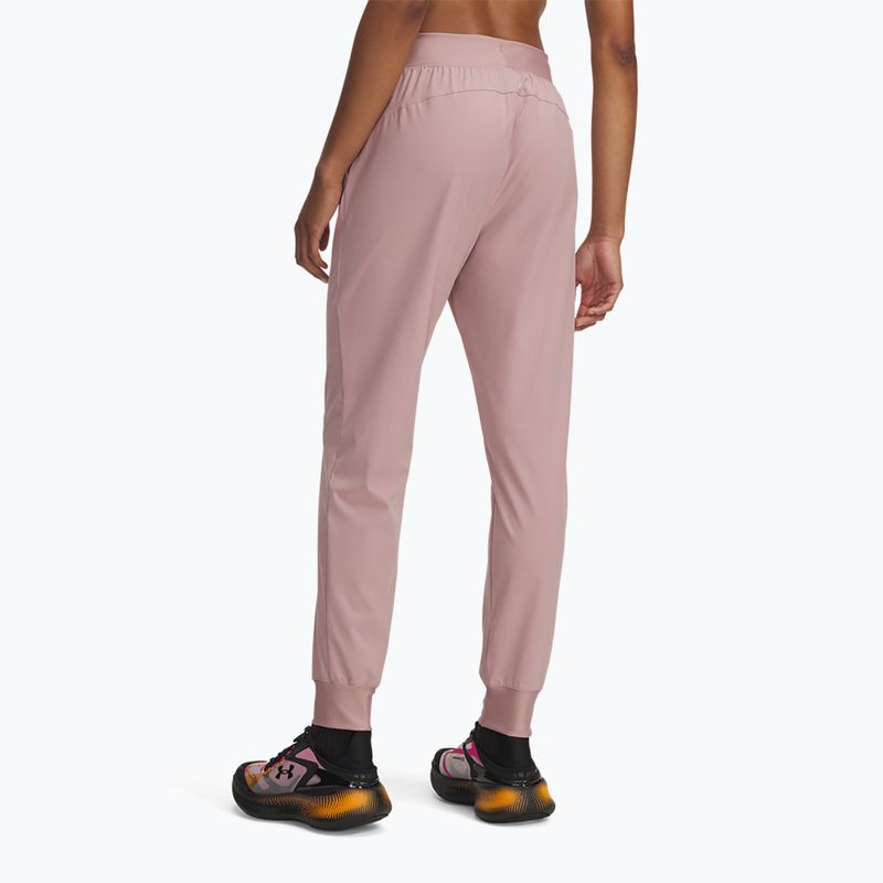Női edzőnadrág Under Armour Sport High Rise Woven tourmaline pink/maroon mist 3
