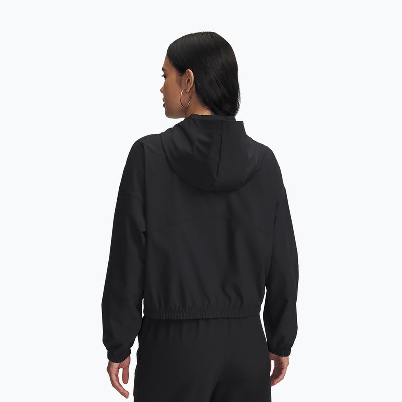 Női dzseki Under Armour Rival Woven Hoody black/black/white 2