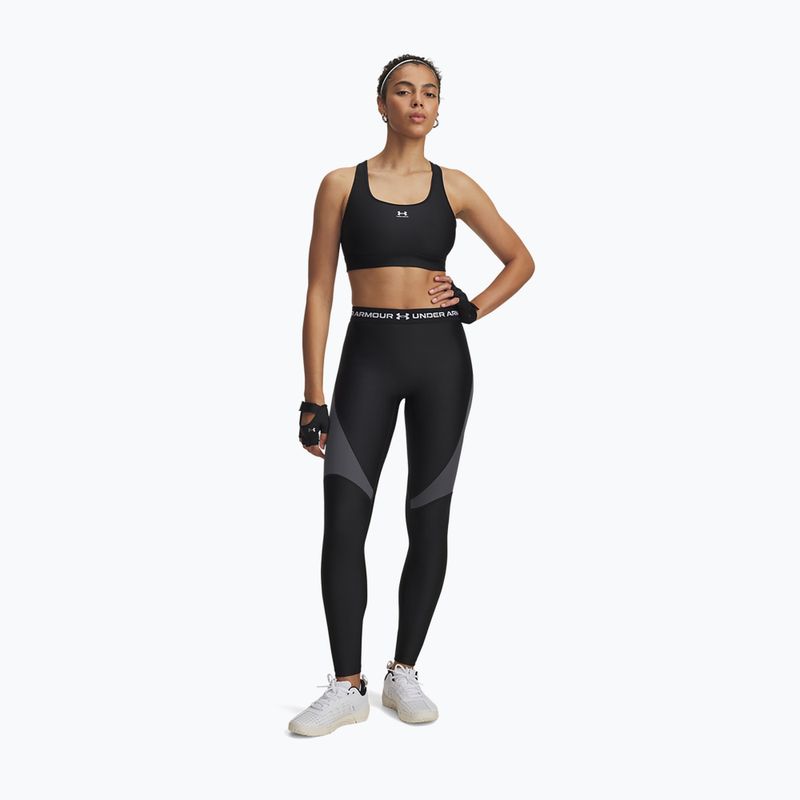 Női leggings Under Armour HeatGear Rib black/castlerock/white 2