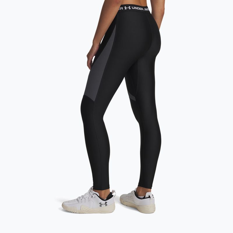 Női leggings Under Armour HeatGear Rib black/castlerock/white 3