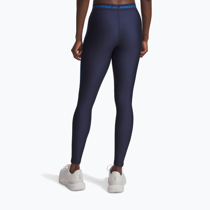 Női leggings Under Armour HeatGear Rib washed navy/blue atlantis/blue atlantis 3
