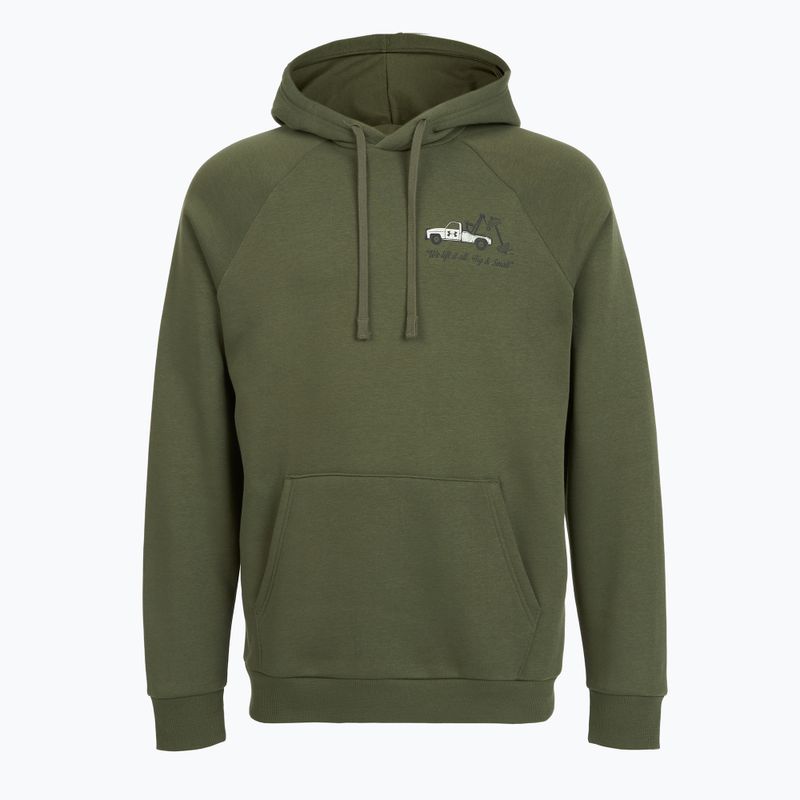 Férfi Under Armour Rival Fleece HBR Logo kapucnis pulóver tengerészkék zöld/kő színben 4