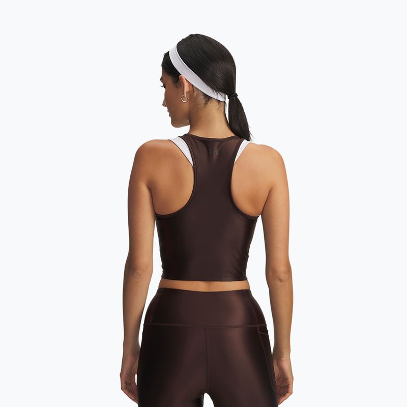 Női edzőtop Under Armour Motion Shine Tank Kona Brown/Black 2