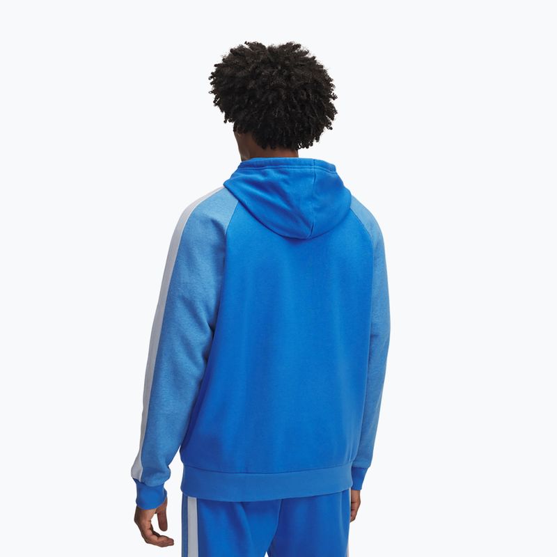 Férfi Under Armour Rival Fleece Colorblock kapucnis pulóver kék atlantisz/fehér 2