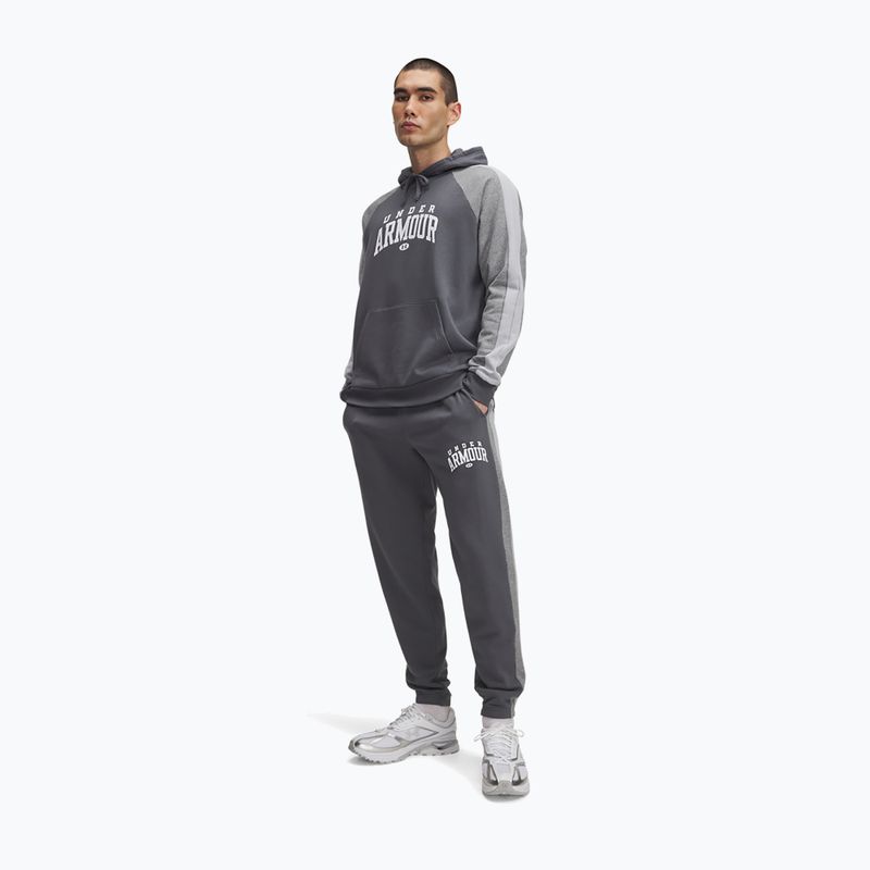 Férfi tréningnadrág Under Armour Rival Fleece Colorblock castlerock/mod gray/white 2