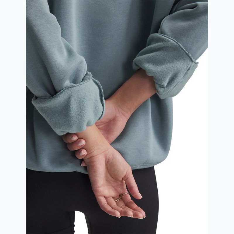 Női pulóver Under Armour Rival Fleece Varsity Crew serpentine/white 3