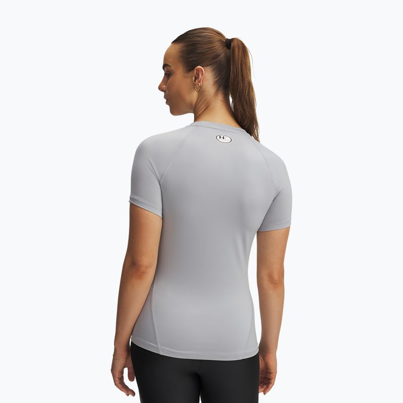 Női edző póló Under Armour HG Authentics Comp SS mod gray/black 2