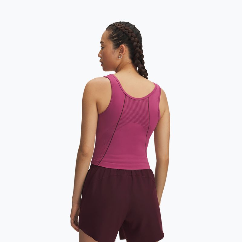 Női edzőtrikó Under Armour Vanish Seamless Tank fuchsia dusk/dark maroon/dark maroon 2