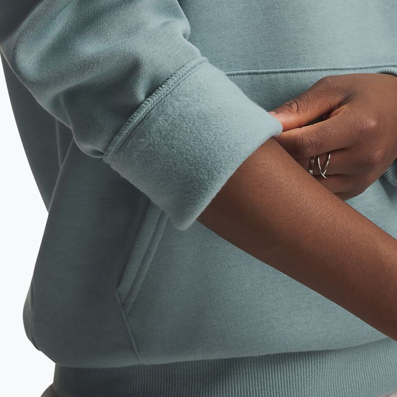 Női Under Armour Rival Fleece Big Logo kapucnis pulóver serpentine/fehér 3