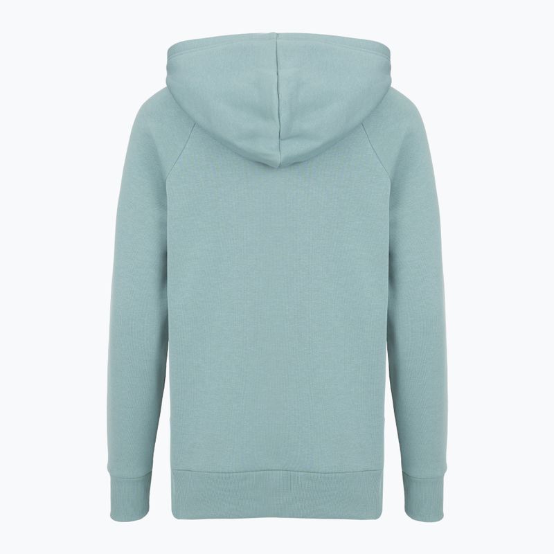 Női Under Armour Rival Fleece Big Logo kapucnis pulóver serpentine/fehér 5