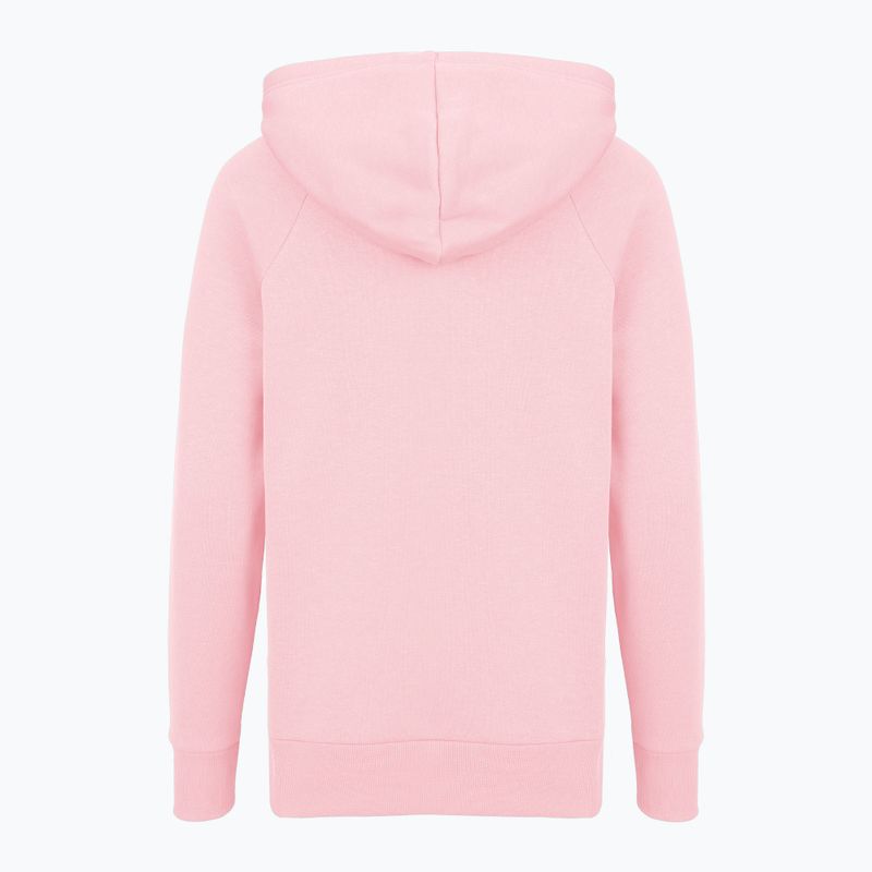 Női Under Armour Rival Fleece Big Logo kapucnis pulóver prime pink/white 4