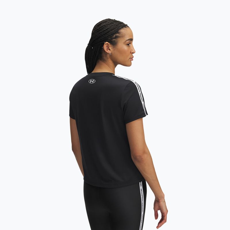 Női edzőpóló Under Armour Tech Wordmark Tape black/white/white 2