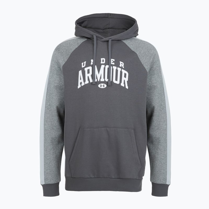 Férfi Under Armour Rival Fleece Colorblock kapucnis pulóver castlerock/mod gray/white 3