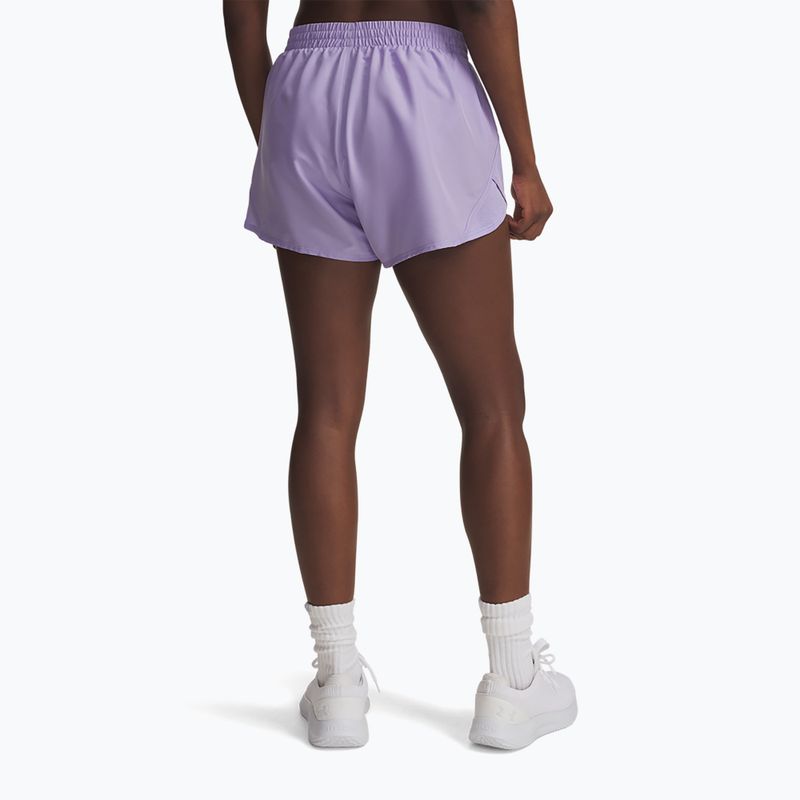 Női futó rövidnadrág Under Armour Fly By 3" átlátszó/átlátszó/visszaverő 3