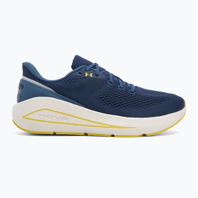 Férfi futócipő Under Armour Sonic 7 washed navy/nu blue/yellow shade 2