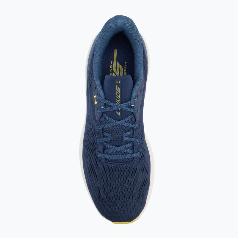 Férfi futócipő Under Armour Sonic 7 washed navy/nu blue/yellow shade 5