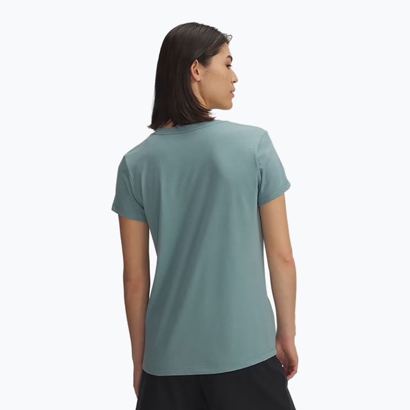 Női edzőpóló Under Armour Rival Logo serpentine/jasper blue 2