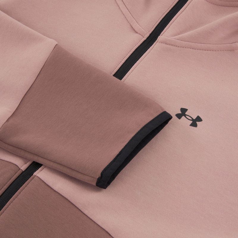 Női pulóver Under Armour Unstoppable Fleece HZ tourmaline pink/maroon mist/black 7
