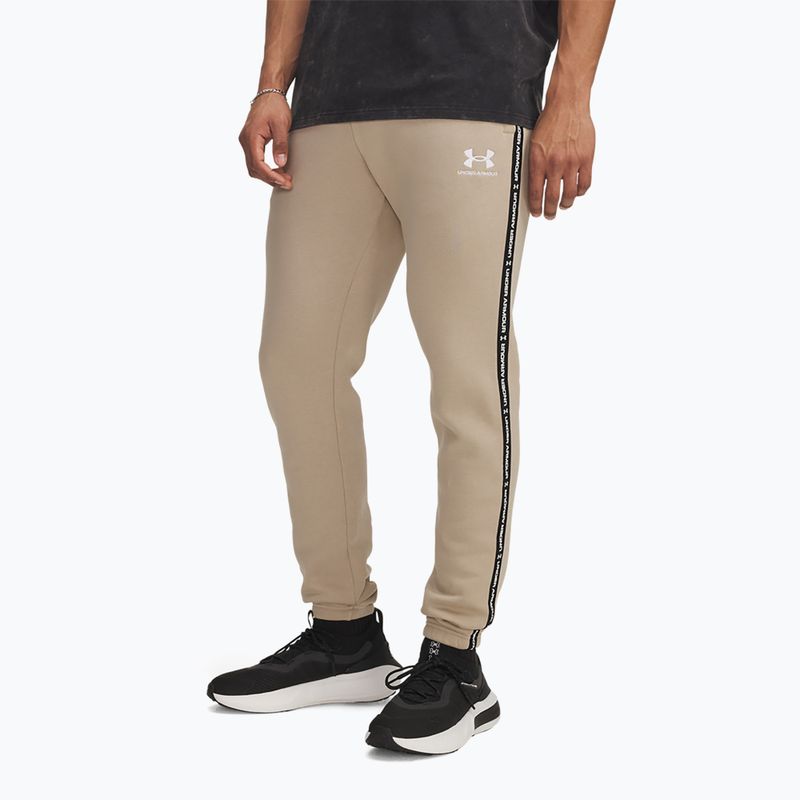 Férfi nadrág Under Armour Icon Fleece Jgr city khaki/white