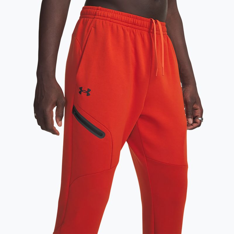 Férfi tréningnadrág Under Armour Unstoppable Fleece Jgr surplus orange black 4