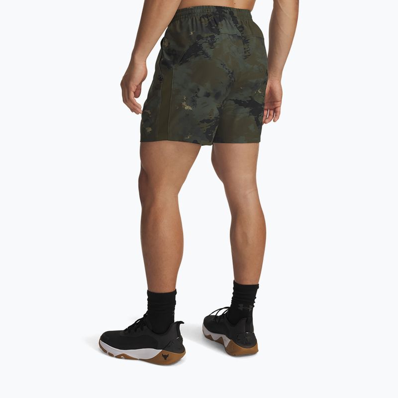 Férfi edzőshort Under Armour Project Rock Ultimate expedition green/black 3