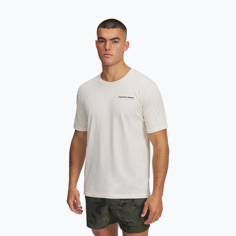 Férfi edzőpóló Under Armour Project Rock Q4 2 stobe/black