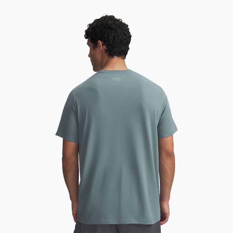 Férfi edzőpóló Under Armour Sportstyle Logo Update jasper blue/serpentine 2