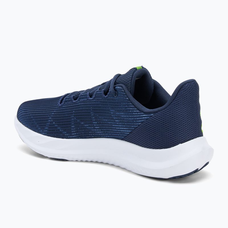 Férfi futócipő Under Armour Charged Speed Swift mosott tengerészkék/fekete/magas láthatóságú sárga 3