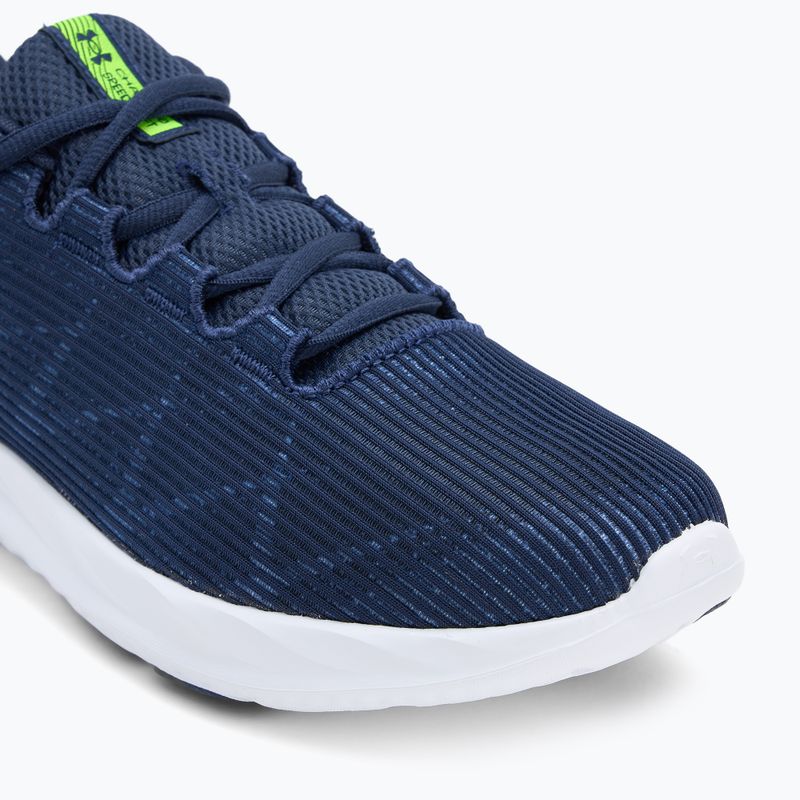 Férfi futócipő Under Armour Charged Speed Swift mosott tengerészkék/fekete/magas láthatóságú sárga 7