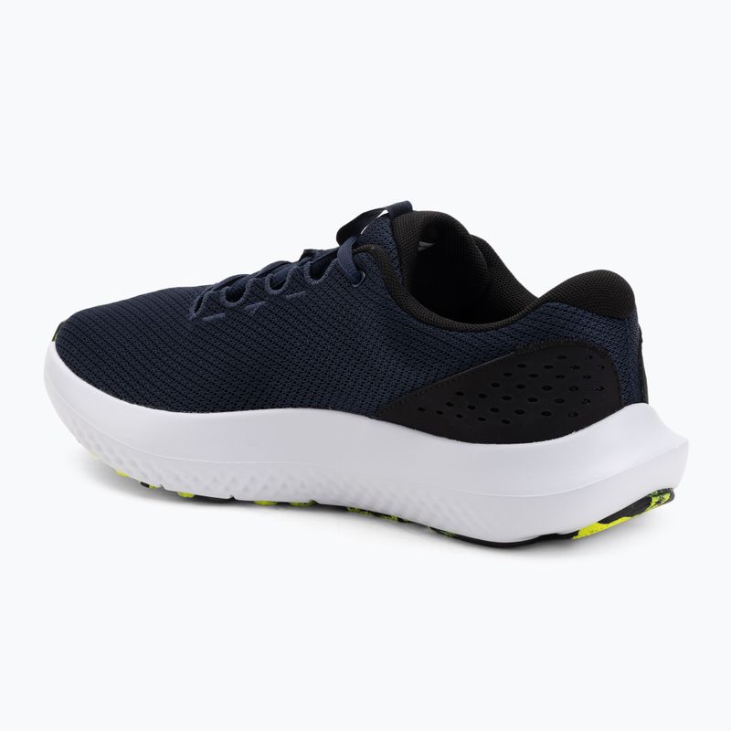 Férfi futócipők Under Armour Charged Surge 4 washed navy/black/high vis yellow 3