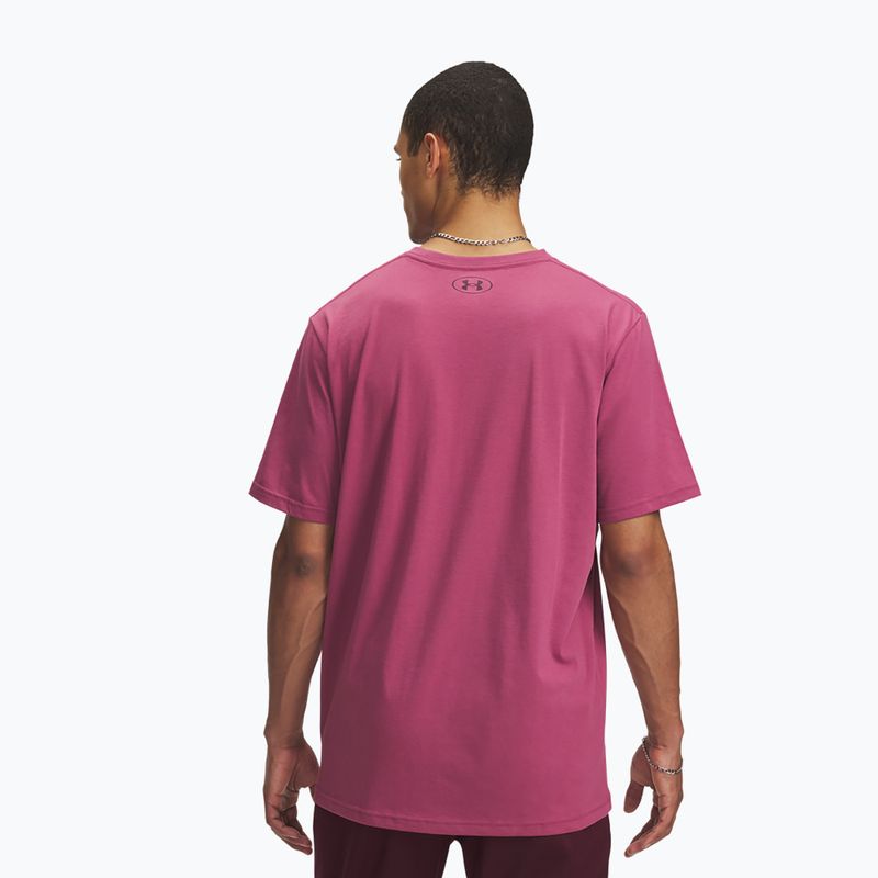 Férfi póló Under Armour Sportstyle Left Chest fukszia alkonyat/sötét bordó 2