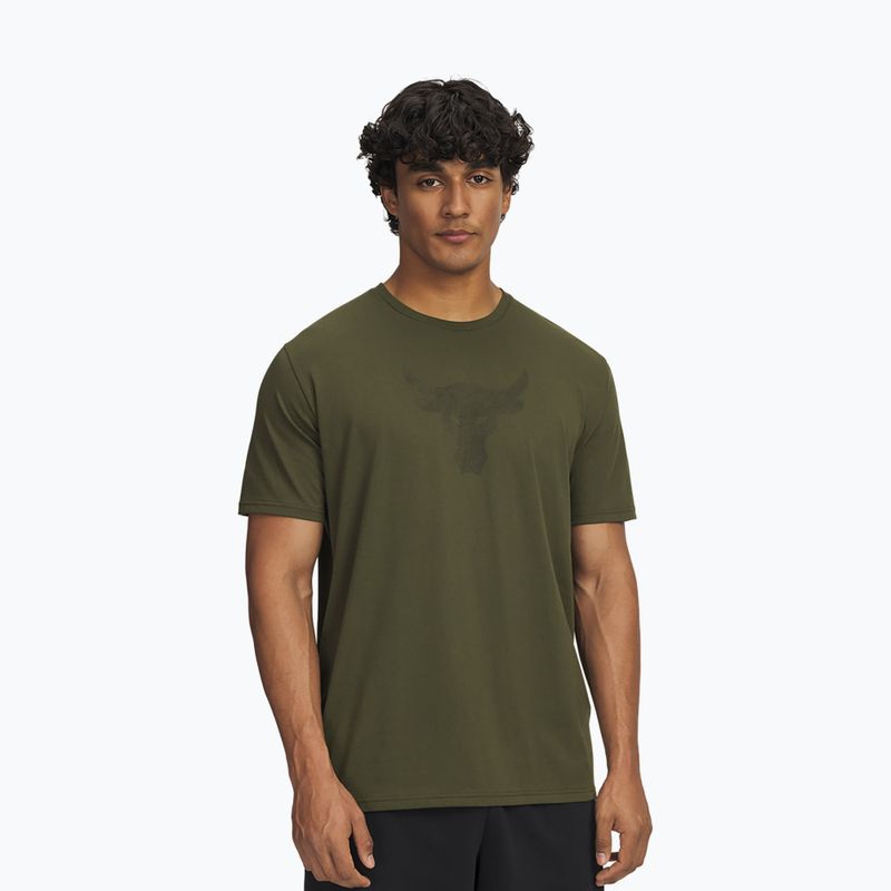Férfi edzőpóló Under Armour Project Rock Payoff Graphic expedition green/fekete