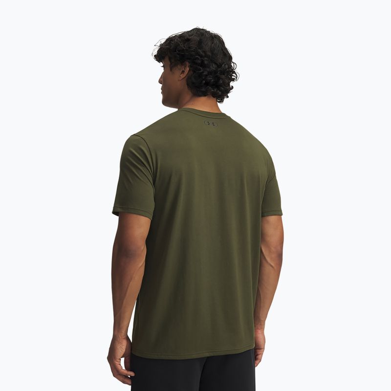 Férfi edzőpóló Under Armour Project Rock Payoff Graphic expedition green/fekete 2