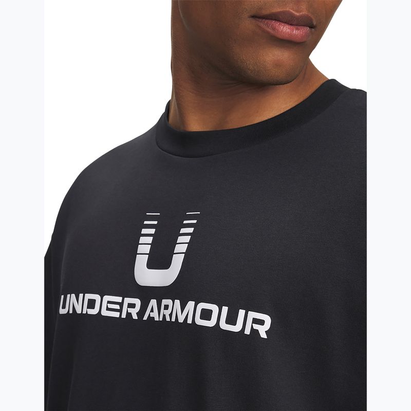 Férfi póló Under Armour Logo Heayweight fekete/fehér 3