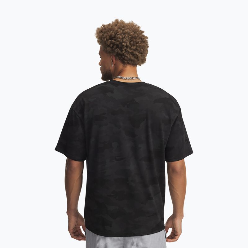 Férfi edzőpóló Under Armour HTW Athletic Dept AOP Black/White 2