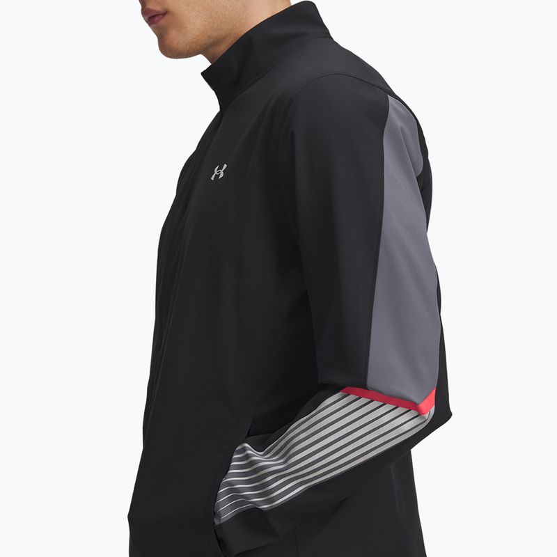 Férfi futó dzseki Under Armour Velociti Storm black/castlerock/reflective 3