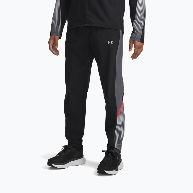 Férfi futónadrág Under Armour Velociti Storm fekete/castlerock/visszaverő