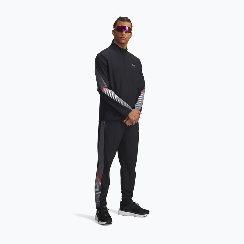 Férfi futónadrág Under Armour Velociti Storm fekete/castlerock/visszaverő 2