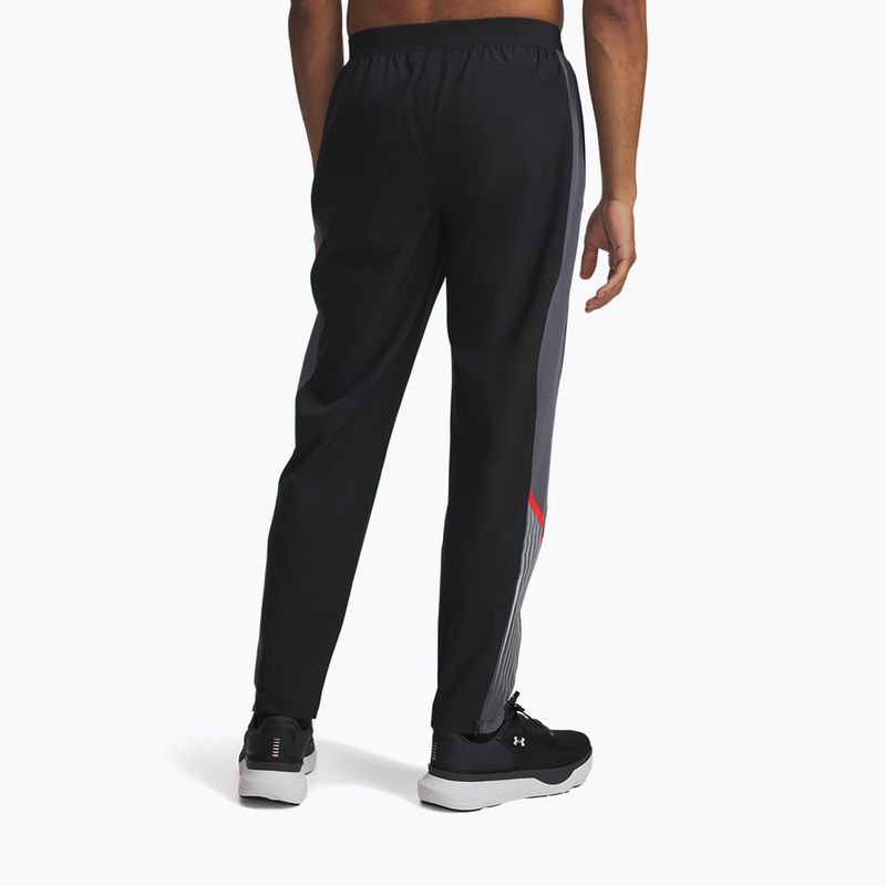 Férfi futónadrág Under Armour Velociti Storm fekete/castlerock/visszaverő 3