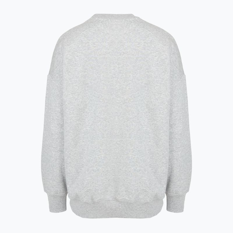 Női pulóver Under Armour Rival Fleece Varsity Crew halo gray light heather/expedition green 4