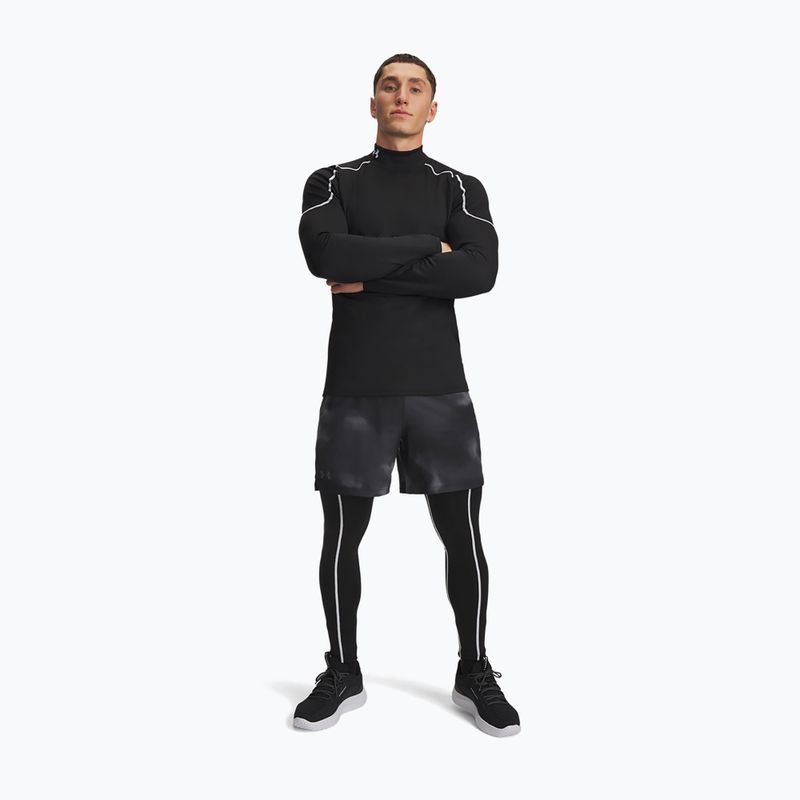 Férfi leggings Under Armour Cold Weather Grid black/white/white 2
