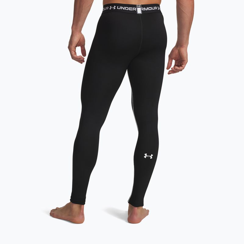 Férfi leggings Under Armour Cold Weather Grid black/white/white 3