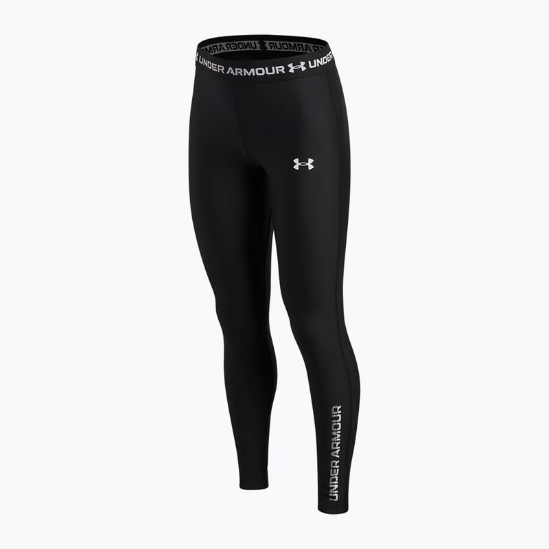 Gyerek leggingsek Under Armour HeatGear Graphic Leggings black/white 3