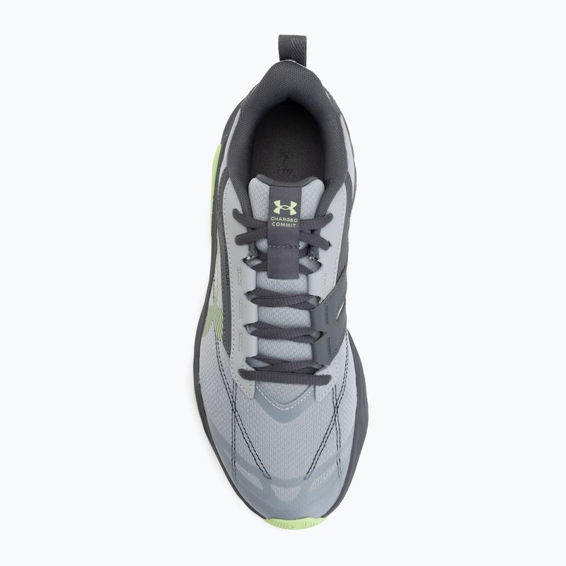 Férfi edzőcipő Under Armour Charged Commit TR 5 mod gray/castlerock/lumos lime 5