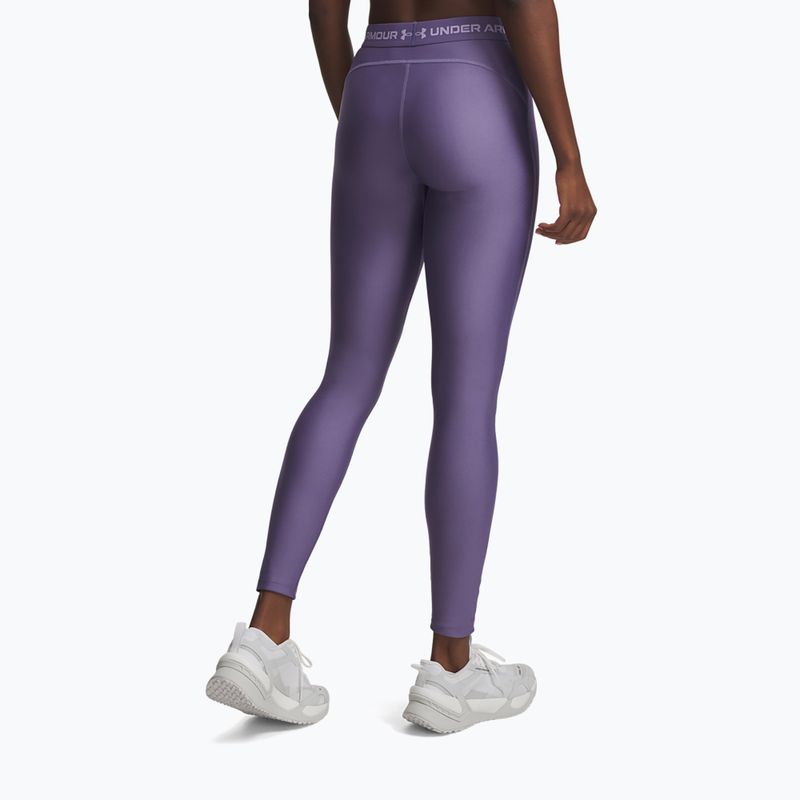 Női sportleggings Under Armour HeatGear purple luxe/purple crest 3