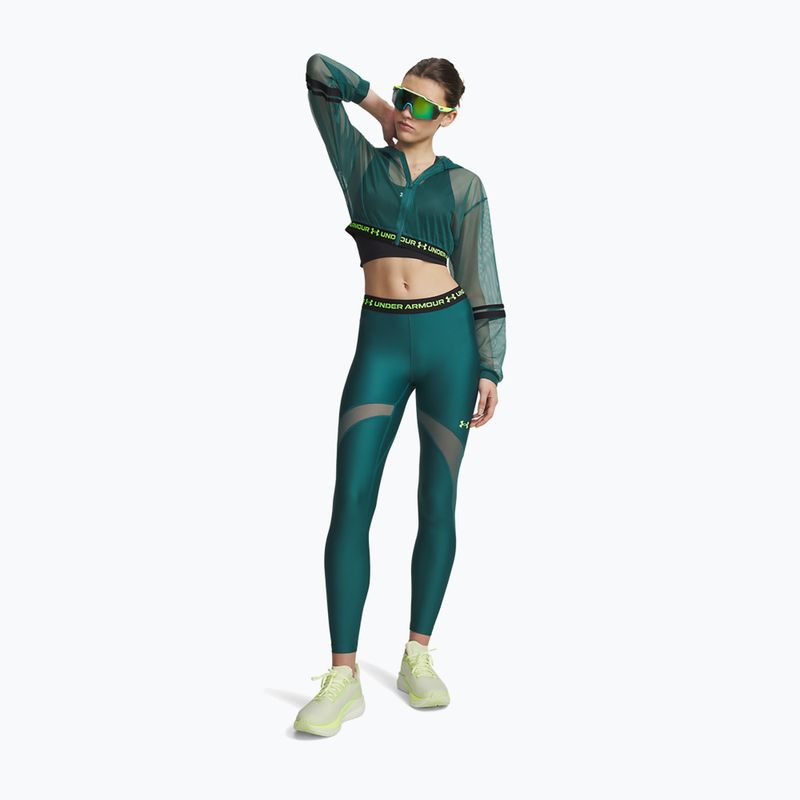 Férfi edző leggings Under Armour HeatGear Mesh rack green/hyper green 2