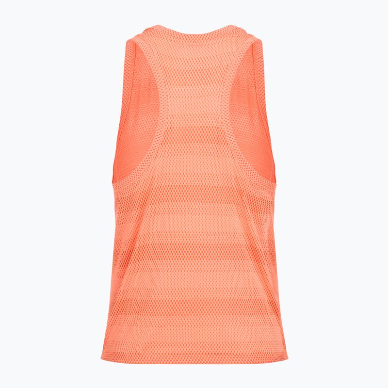 Női futópóló Under Armour Velociti Singlet electric tangerine/black/green mode 2