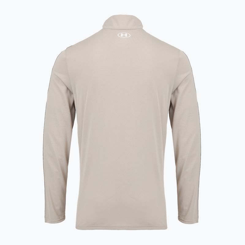 Férfi pulóver Under Armour Tech Taping 1/2 Zip timberwolf taupe/black/white 2